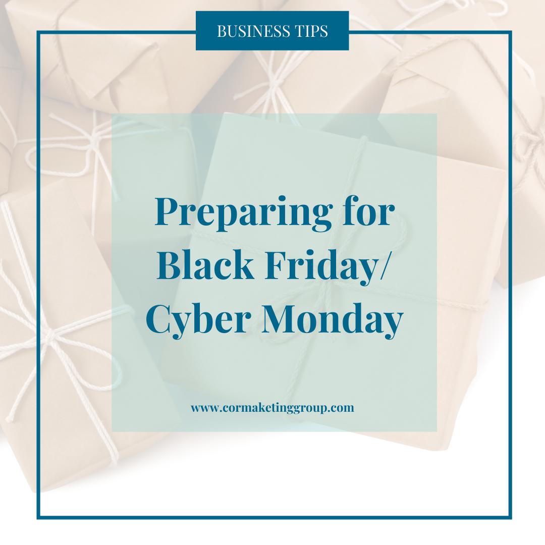 Preparing for Black Friday/Cyber Monday